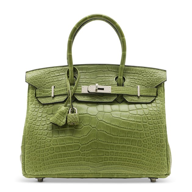 A MATTE PELOUSE ALLIGATOR BIRKIN 30 WITH PALLADIUM HARDWARE